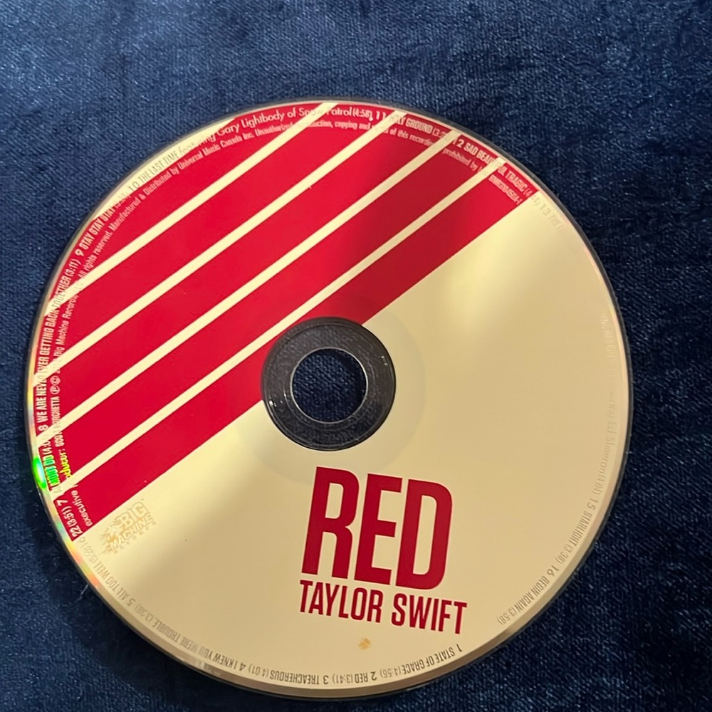 Taylor swift  RED disc